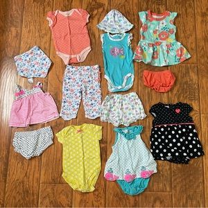 Baby girl summer outfits size 0-3M